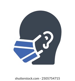 Mask person icon, Vector Graphics