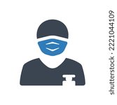 Mask person icon (Vector illustration)