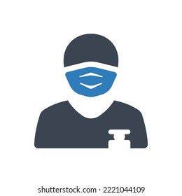 Mask person icon (Vector illustration)