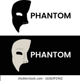 Mask Phantom logo design vector and icon illustration inspiration