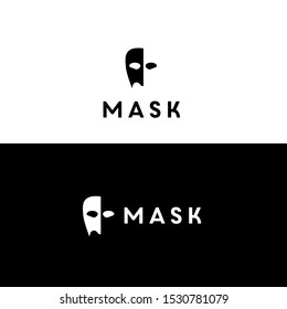 Mask Phantom Opera Logo Design Vector Icon Illustration Inspiration