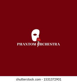 mask phantom opera logo design vector icon illustration inspiration
