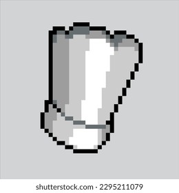 Mask pixel art chef hat.White chef Hat pixelated design for logo, web, mobile app, badges and patches.
Video game sprite. 8-bit. Isolated vector illustration.