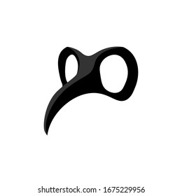 Mask of the plague doctor. Mardi Gras festival, masquerade. Isolated on a white background. For design element. svg