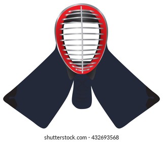 Mask to protect the face in kendo - men.