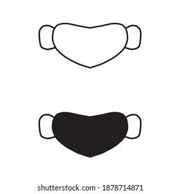 Maskenschutz-Illustrationsflaedesign