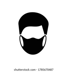 Mask for protect virus or pollution icon vector