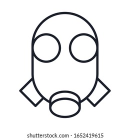 mask protection accessory line and fill style icon vector illustration design