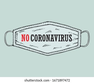  Mask for Protection corona virus,  Vector illustration