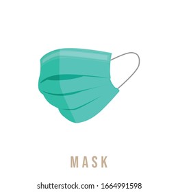 mask protection from dust and virus. mask flat design modern vector illustration.