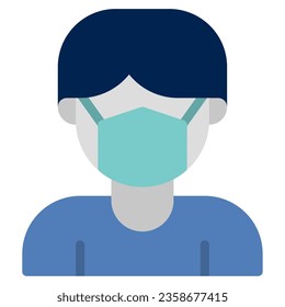 Mask Protection icon Illustration for illustration web, app, infographic, etc