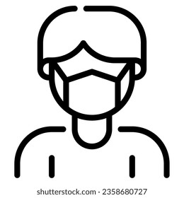 Mask Protection icon Illustration for illustration web, app, infographic, etc