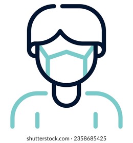 Mask Protection icon Illustration for illustration web, app, infographic, etc