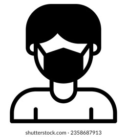 Mask Protection icon Illustration for illustration web, app, infographic, etc