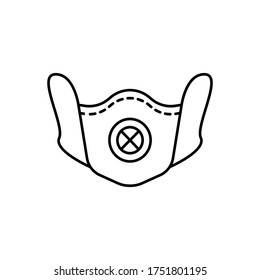 Mask protection icon. Simple line, outline vector elements of viral pandemic icons for ui and ux, website or mobile application