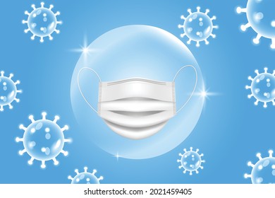 mask protection from virus background