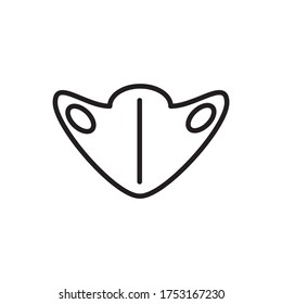Maskenschutz-Virus-Symbol für Vektorgrafik 