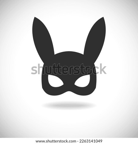 Mask of rabbit graphic icon. Bdsm outfit isolated sign on a white background. Vector illustration