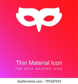 Mask red and pink gradient material white icon minimal design