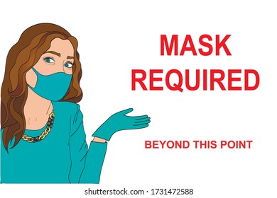 Mask required beyond this point sign