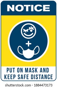mask required sign vector illustration