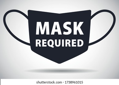 Mask required virus protection symbols