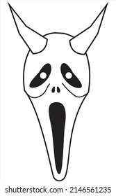 a mask resembling a scream mask