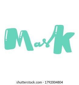 Mask. Retro poster. Vector vintage illustration. Abstract card, poster, banner