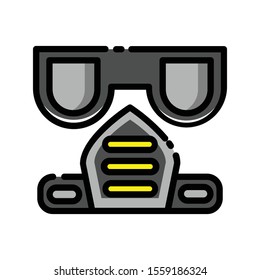 mask safety construction icon sets