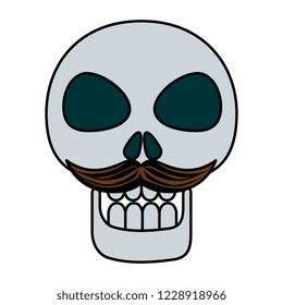 mask of the santa death with mustache