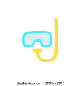 mask scuba icon, Diving icon in color icon, isolated on white background 