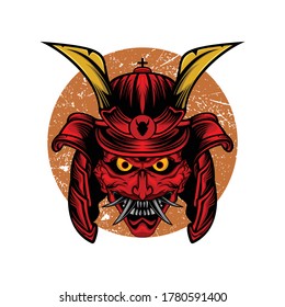 Mask set Japanese culture illustration