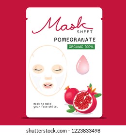 Mask Sheet Pomegranate Red