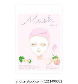 Mask Sheet White Strawberry