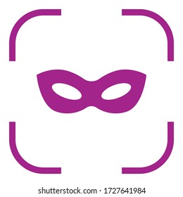 Mask simple icon. Flat desing
