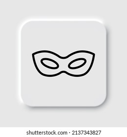 Icono de máscara simple. Diseño plano. Diseño de neutralismo.ai