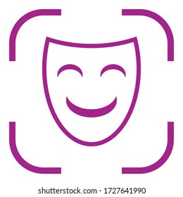 Mask simple icon vector. Flat desing