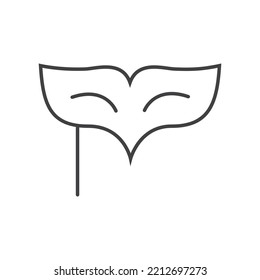 Mask simple linear symbolic icon 1