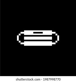 Mask Simple Pixel Illustration for Logo or Graphic Design Element. Vector Illustration 