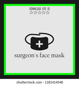 surgeon’sface mask sketch vector icon