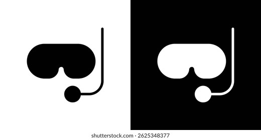 Mask snorkel icon simple line vector. Symbol, logo.