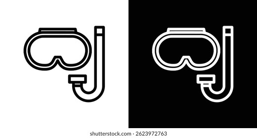 Mask snorkel icon vector, illustration logo template in trendy style