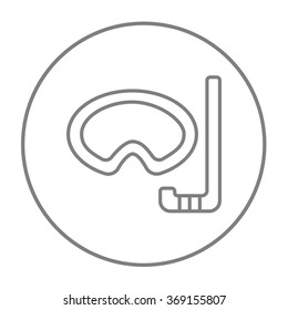 Mask and snorkel line icon.