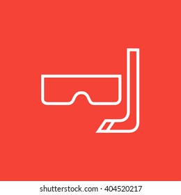 Mask and snorkel line icon.