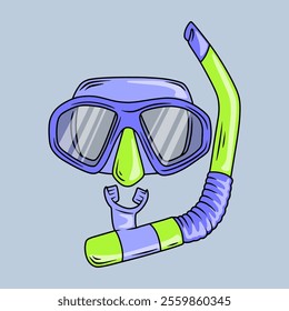 Mask and snorkel for scuba diving