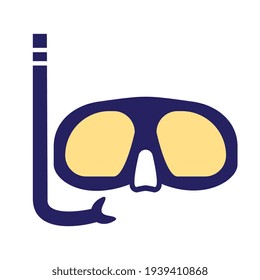 Mask snorkel symbol, travel and holiday icon