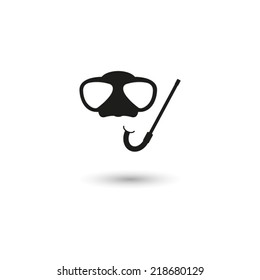 Mask and snorkel - vector icon