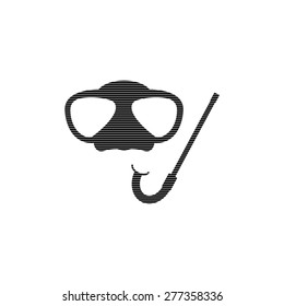 Mask and snorkel - vector icon