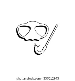 Mask and snorkel - vector icon