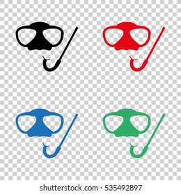 Mask and  snorkel - vector icon